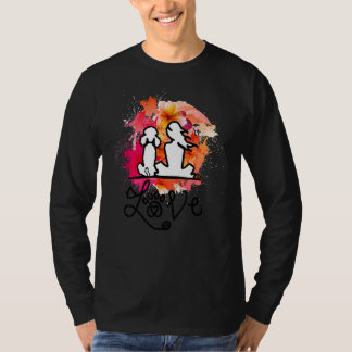 Poodle Mama und Poodle Liebhaber farbenfroh T-Shirt
