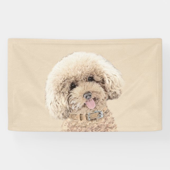 Poodle Miniatur Spielzeug Apricot Cream Brown Dog  Banner (Horizontal)
