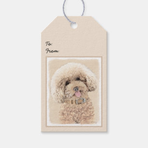 Poodle Miniatur Spielzeug Apricot Cream Brown Dog Geschenkanhänger