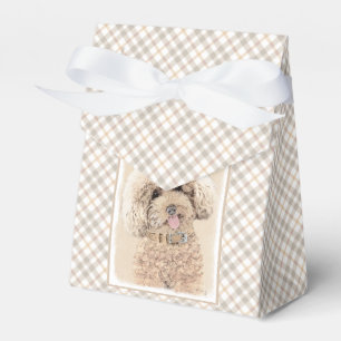 Poodle Miniatur Spielzeug Apricot Cream Brown Dog Geschenkschachtel