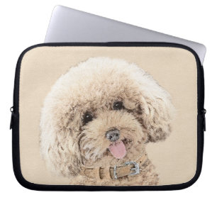 Poodle Miniatur Spielzeug Apricot Cream Brown Dog Laptopschutzhülle