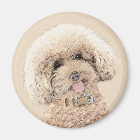 Poodle Miniatur Spielzeug Apricot Cream Brown Dog 