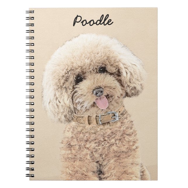Poodle Miniatur Spielzeug Apricot Cream Brown Dog  Notizblock (Vorderseite)