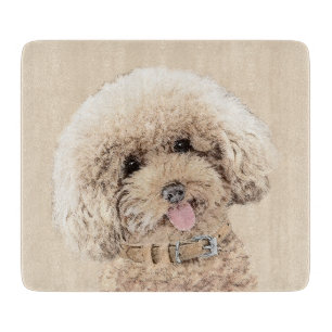 Poodle Miniatur Spielzeug Apricot Cream Brown Dog Schneidebrett