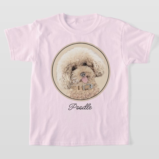 Poodle Miniatur Spielzeug Apricot Cream Brown Dog  T-Shirt (Ablage )