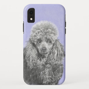 Poodle Miniatur Spielzeug Silver Gray Blue Hund Ku Case-Mate iPhone Hülle