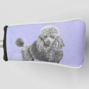 Poodle Miniatur Spielzeug Silver Gray Blue Hund Ku Golf Headcover