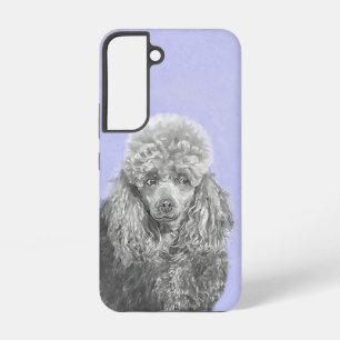 Poodle Miniatur Spielzeug Silver Gray Blue Hund Ku Samsung Galaxy Hülle