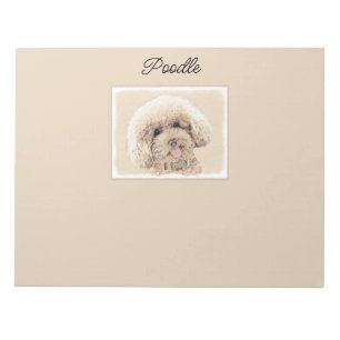 Poodle Miniaturspielzeug Apricot Cream Brown Dog A Notizblock