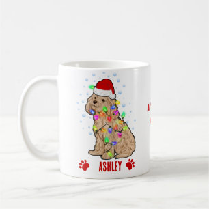 Poodle mit dem Weihnachtshund Kaffeetasse