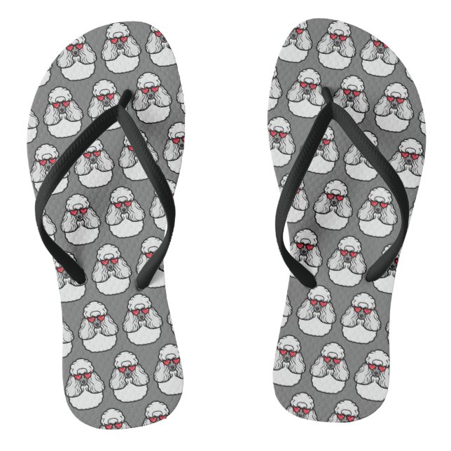 Poodle Muster Funny Table Lamp Flip Flops (Fußbett)