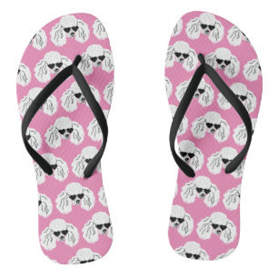 Poodle Muster Niedlich rosa Flip Flops