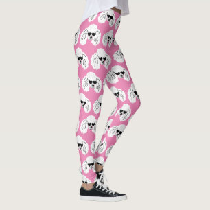 Poodle Muster Niedlich rosa Leggings