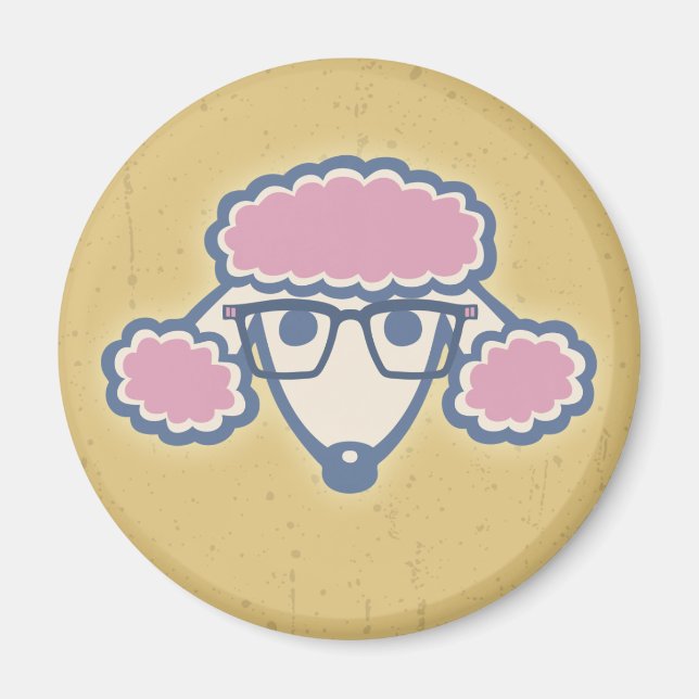 Poodle Nerd Magnet (Vorne)