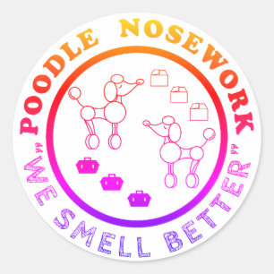 Poodle Nosework - wir riechen besser Sticker
