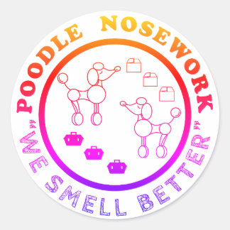 Poodle Nosework - wir riechen besser Sticker