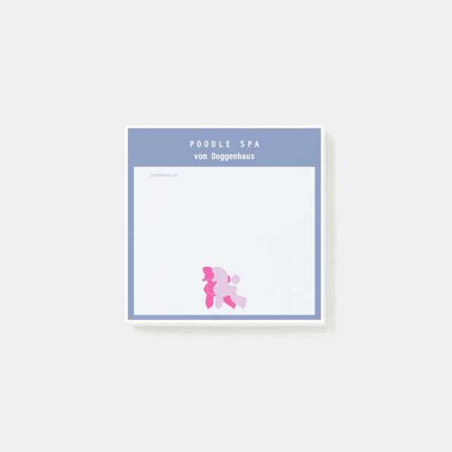 Poodle Notes Post-it Klebezettel (Vorderseite)
