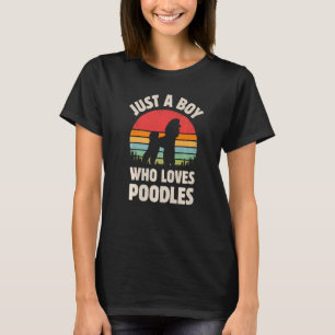 Poodle nur ein Junge, der Lieben Hunde Männer Retr T-Shirt