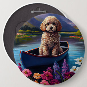 Poodle on a Paddle: Ein Landschaftliches Abenteuer Button