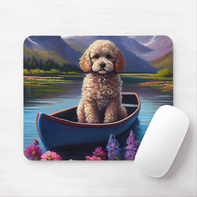 Poodle on a Paddle: Ein Landschaftliches Abenteuer Mousepad (Mit Mouse)