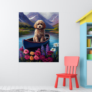 Poodle on a Paddle: Ein Landschaftliches Abenteuer Poster