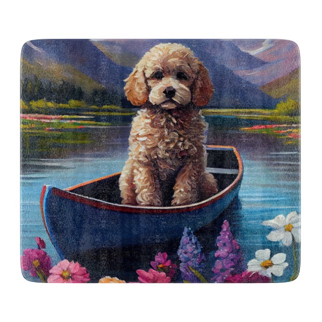 Poodle on a Paddle: Ein Landschaftliches Abenteuer Schneidebrett (Vorderseite)