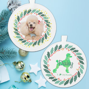 Poodle Ornament - Personalisiertes, pastelgrünes G