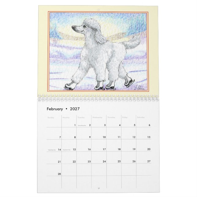 Poodle Parade - Ein Bild im Monat Kalender (Feb 2027)
