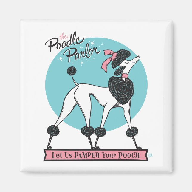 Poodle Parlor Magnet (Vorne)