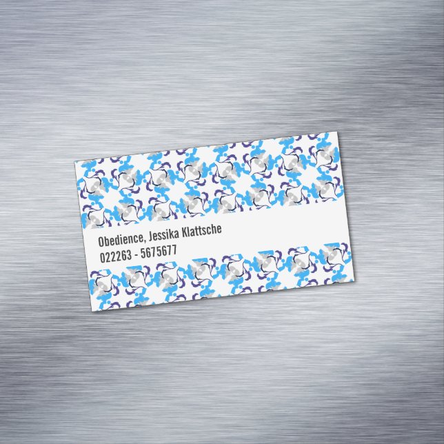 Poodle Pattern Magnetische Visitenkarte (Beispiel)