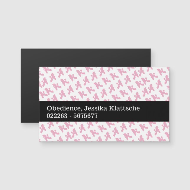 Poodle Pattern Magnetkarte (Vorne/Hinten)