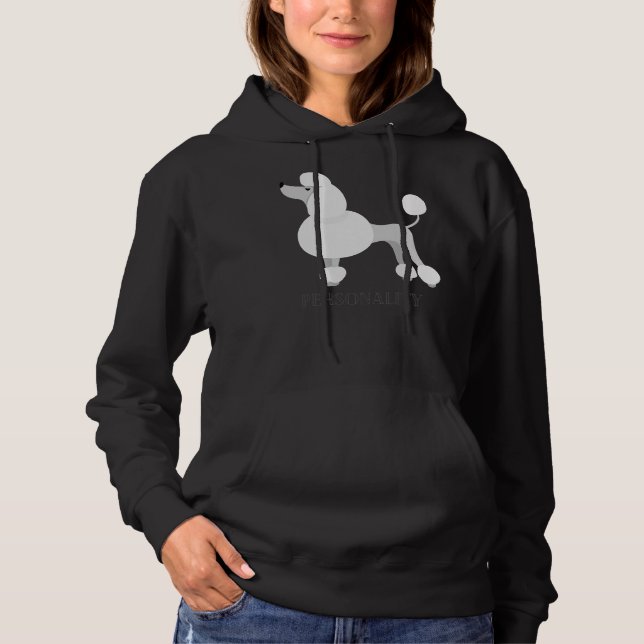Poodle Persönlichkeit Hoodie (Vorderseite)