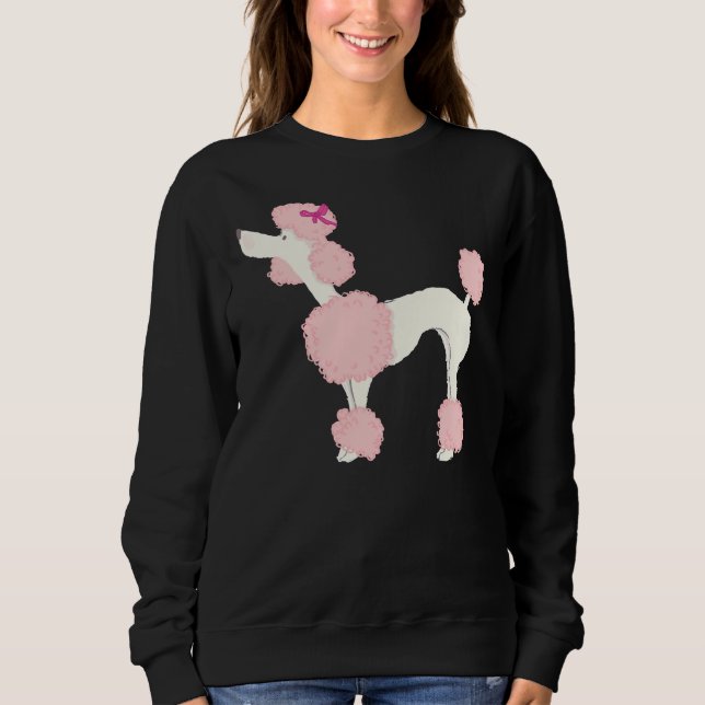 Poodle Pink Sweatshirt (Vorderseite)