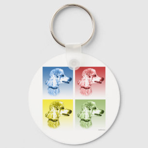 Poodle Pop Art Schlüsselanhänger