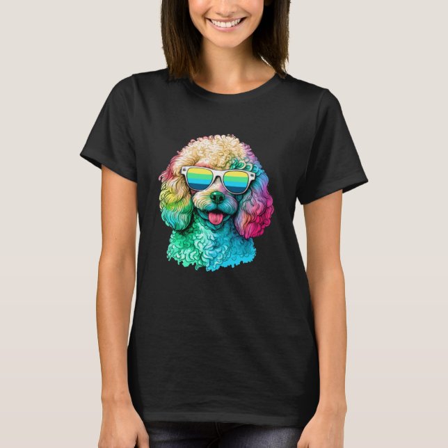 Poodle Pop Hunde Mama Hund Niedlich Poodle Puppy G T-Shirt (Vorderseite)