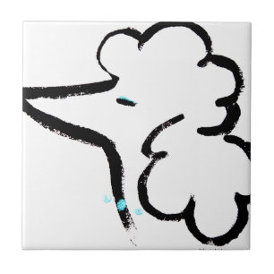 Poodle Portrait Fliese