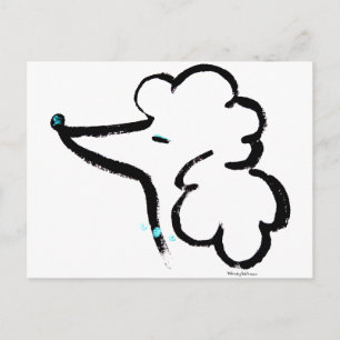 Poodle Portrait Postkarte