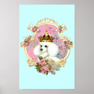 Poodle Princess n Pink Roses Poster