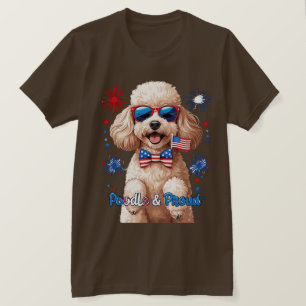 Poodle & Proud - 4. Juli Hunde T - Shirt