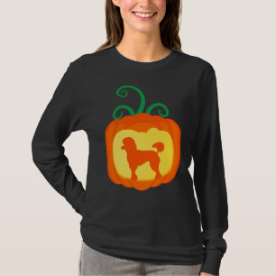 Poodle Pumpkin Lantern Dog Lover Halloween Kostüm T-Shirt
