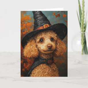 Poodle Pup Halloween Feiertagskarte