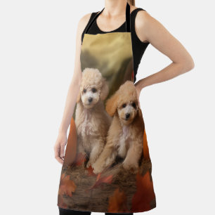 Poodle Puppy Autumn Delight Pumpkin Schürze