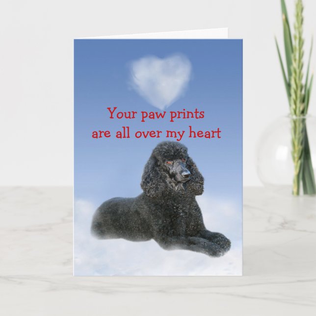 Poodle Puppy Liebe Card Feiertagskarte (Vorderseite)