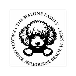 Poodle Puppy Personalisiert Theme Permastempel