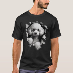 Poodle reißt sich durch die Kleidung Poodle T-Shirt