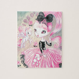 Poodle-Rock-Girl der 50er Jahre Puzzle