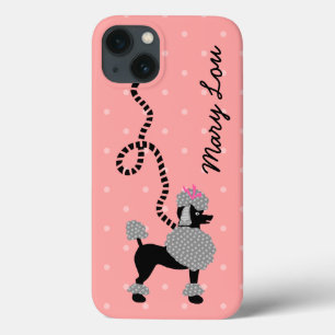 Poodle Rock Retro Rosa und Schwarz 50er Jahre Pers Case-Mate iPhone Hülle