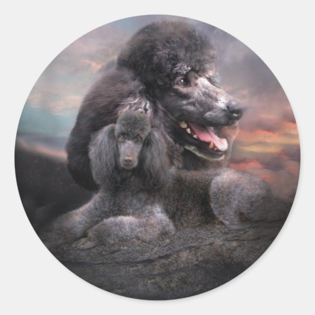 Poodle Rock Sticker (Vorderseite)