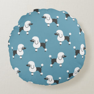 Poodle Round Pillow Rundes Kissen