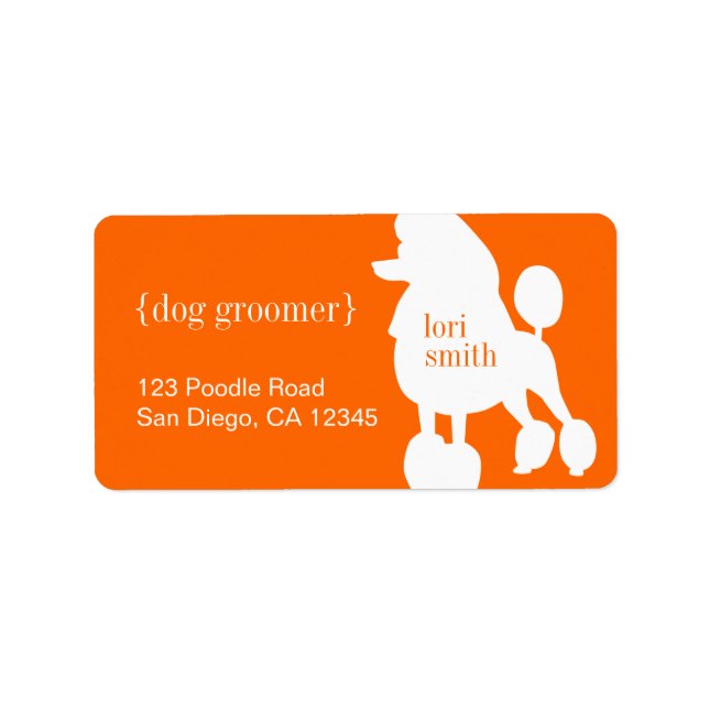 Poodle Rücksendeadressen-Aufklebers Adressaufkleber (Vorne)